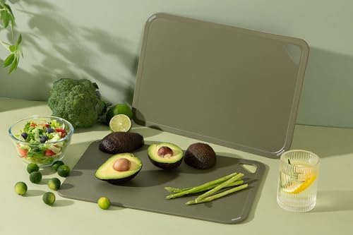 THETCHRY Plastic Cutting Board Set, Cutting Boards for Kitchen BPA Free