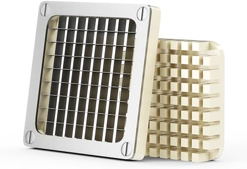 3/8" Chopper Blade, Replacement French Fry Cutter Blade with Stainless Steel Blade and Pusher Block, Chopper Dicer for Fruit Vegetable Cutting Machine Tomato French Fries Cutter, Silver