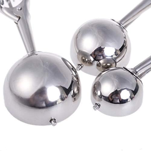 3Pack 4+5+6cm Ice Cream Scoop,Cookie Scoop,Stainless Steel Ice Cream Scooper with Trigger Large-Medium-Small Size for Kitchen Family Ice Cream Cookie Cupcake Muffin Meatbal multipurpose