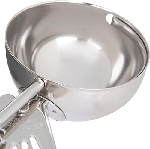 Carlisle FoodService Products 60300-12 Stainless Steel Portion Control Disher Scoop, 3.3 oz, Green