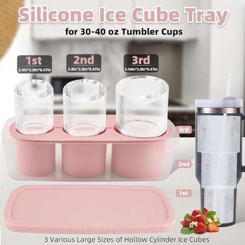 Tcamp Tumbler Ice Mold, Ice Cube Tray for 30 oz -40 oz Tumbler Cup