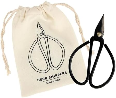 Santa Barbara Design Studio Kitchen Herb Shears Garden Scissors Herb Snipper, 5" Long, Black