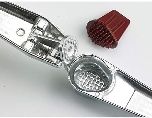 Fantes No-Peel, Self Cleaning Garlic Press, 6.25 x 1-Inches, the Italian Market Original since 1906