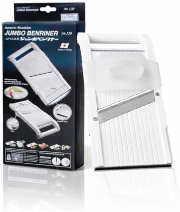 Benriner Mandoline Jumbo Slicer, Japanese Stainless Steel Blade, BPA Free, 13 x 6.5-Inches, Official US Version with Authentic Retail Packaging