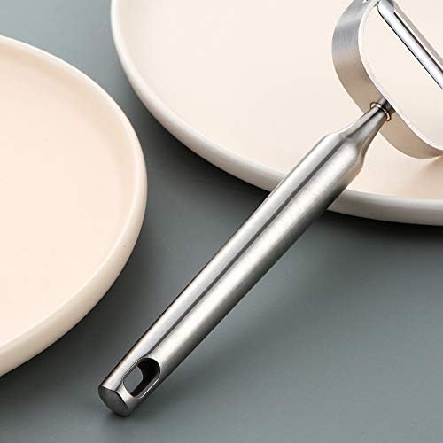 Stainless Steel Vegetable Peeler Silver 2 Pieces, with Potato Eye Remover & Swiveling Twin Blades, Y Shaped Titan Potato Peeler for Fruit & Veggie, Dishwasher Safe
