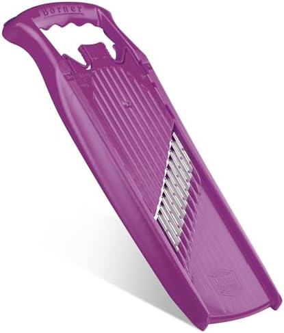 Börner by Reston Lloyd Wave-Waffle Power Line • Crinkle Cut/Spirelli Vegetable Slicer • Slicer for Wave Waffle Cut Style • Multiple Thickness Options • Made in Germany, Purple