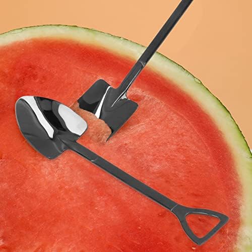 2Pcs 6 Inch Stainless Steel Shovel Spoons,Ergonomic Handle Ice Cream Scoop for Dessert Fruit Yogurt, Mini Kitchen Tableware Tools for Home Restaurant(#5)