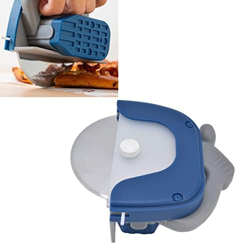Pizza Cutter Wheel, Steel Grip Pizza Cutter Wheel, 4.3 x 4.9in Detachable Pizza Cutter with ABS Cover and Ergonomic Handle for Cutting Pizza, Cakes and Waffles