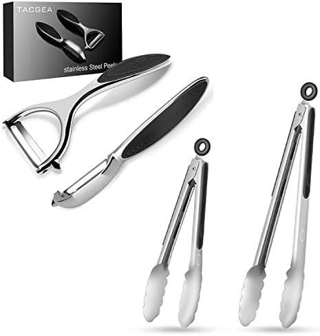 Vegetable Peeler & Stainless Steel Kitchen Tongs