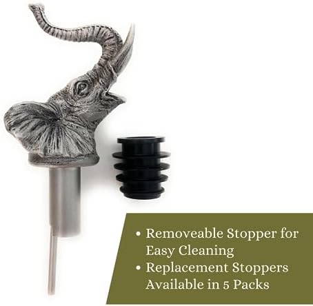 TXOKO Premium Stainless Steel Wine Pourer, Aerator and Decanter - Pour Spout for Red, White and Rose Wine, Liquor and Olive Oil! Gift Box Packaging includes extra stopper.