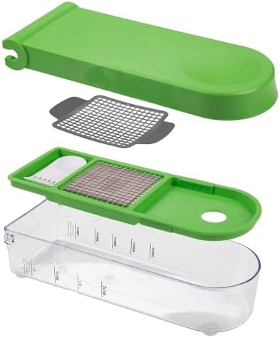 Onion Chopper and Dicer - Anti-Tear Vegetable Chopper, 2-Cup Capacity with Clear Measuring Base, Non-Skid Feet, Dishwasher Safe & Cleaning Tool Included