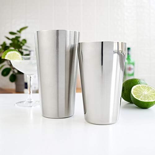 True Advance Boston Cocktail Shaker Set, 18 oz & 25 oz Stainless Steel Shaker Tins for Margaritas, Espresso Martinis, Cosmopolitans, Bartender Gifts, Drink Mixer, Home Bar Tools, Set of 2