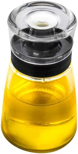 Leak-proof Oil Dispenser Bottle for Outdoor Camping, 160 ml/5.4 oz Glass Olive Oil and Vinegar Cruet, Well Sealed for Picnic Kitchen, 1 Pack