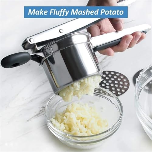 Potato Ricer Stainless Steel for Mashed Potatoes,Potato Press Ricer Kitchen Tool and Gadgets,Hand Potato Masher Food Masher Tool