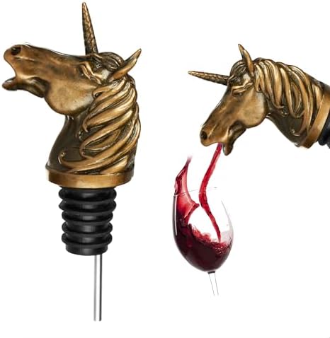 Pour People's Market Unicorn Wine Aerator - Decanter Pour Spout - Wine Accessories - Red Wine - Liquor - Great for Halloween and Wine Parties - Unique Goth or Christmas Gift for Wine Lovers