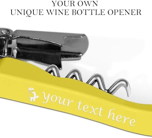 Custom Wine Bottle Opener, Stainless Steel Wine Key Corkscrew w/Foil Cutter