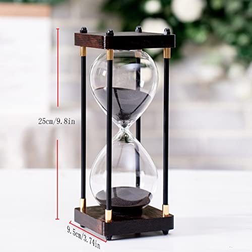 Large Sand Timer, Hourglass Timer 60 Minutes,Vintage Wooden Hour Glass Timer,Modern Home Kitchen Office Decoration (Blue)