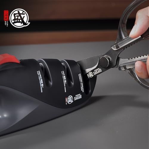 MITSUMOTO SAKARI 3-Stage Adjustable Kitchen Knife Sharpener