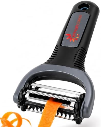 3-in-1 Vegetable Peeler Set – Ultra Sharp Stainless Steel Y Peeler with Julienne Blade, Heavy Duty Kitchen Tool