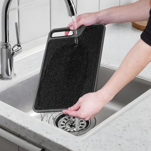 4 Piece Plastic Cutting Board Set for Kitchen Dishwasher Safe,Food Safety, Non-Slip Design, Ideal for Meat and Vegetable Prep