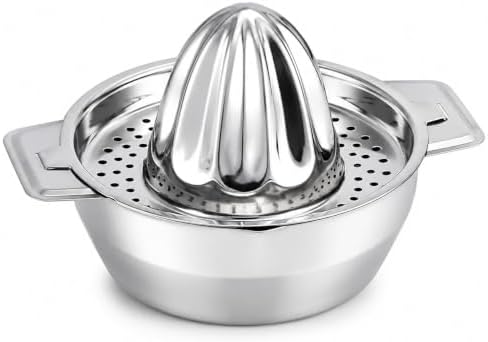 Stainless Steel Lemon Squeezer Manual Citrus Juicer | Hand Press for Lemons, Limes & Small Oranges | Heavy-Duty Fruit Juicer Kitchen Tool