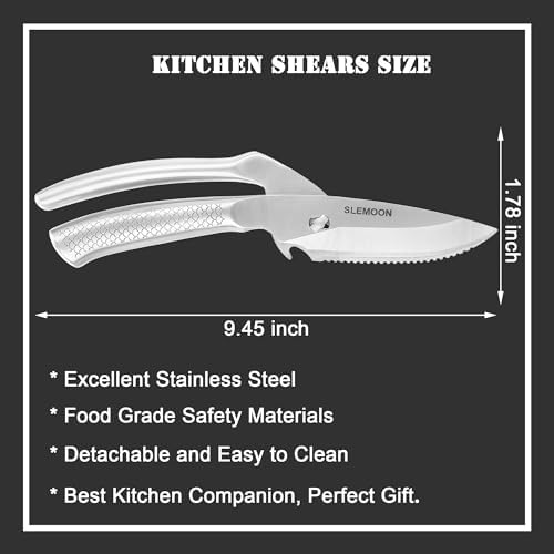 Heavy Duty Poultry Shears for Food, Dishwasher Safe Kitchen Scissor