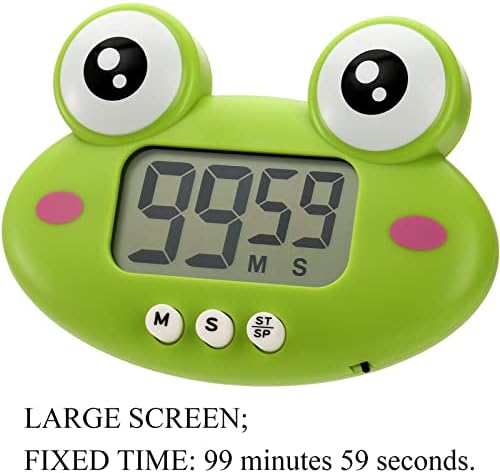 DEAYOU 3-Pack Digital Kitchen Timer, Small Electronic Timers for Cooking, Magnetic Cute Timer Clock with Stand for Kid, Teacher, Senior, Exercise, Study, Baking, Big Digits, Loud Alarm, Count Up Down