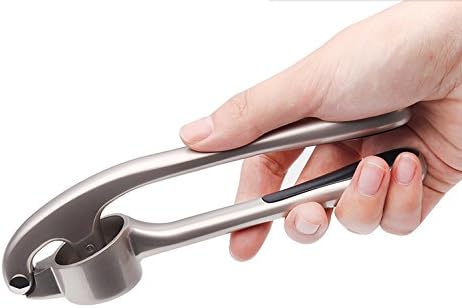 Kebley Garlic Press and Peeler Set Professional Heavy Soft-Handled Crush Garlic Silicone Tube Roller