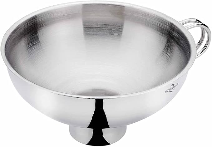 Küchenprofi 18/10 Stainless Steel Jam Funnel - Silver - Metal Funnels For Kitchen Use - Wide Mouth Kitchen Funnel
