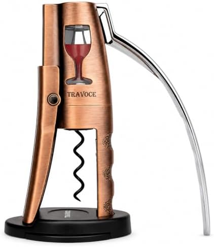 TRAVOCE Manual Lever Wine Opener with Foil Cutter, Bronze Tone