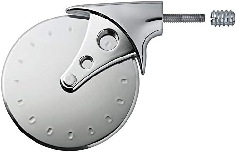 Pizza Cutter Turning Kit - 4” Diameter Stainless Steel Blade - Chrome Finish Pizza Slicer for Pizza Cutting - Pizza Accessories and Supplies for Pizza Lovers - Easy to Install Pizza Cutter Tool