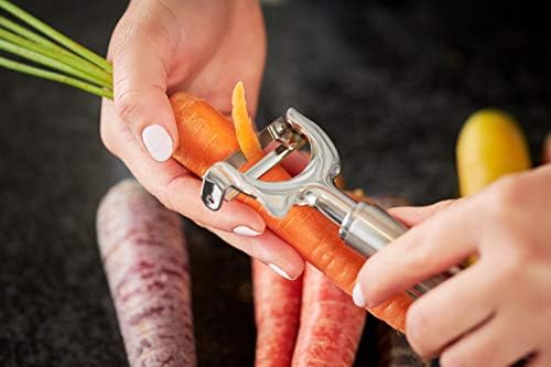 Rösle Stainless Steel Wide Crosswise Swivel Peeler, 1.5-inch