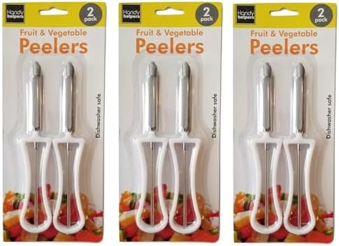 Handy Housewares 2 Piece Swivel Vegetable Peeler Set - Ideal for Apples, Carrots, Potatoes (3 Sets)