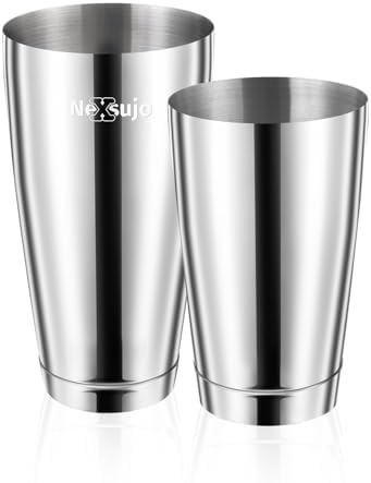 Boston Shaker Set, Professional Cocktail Shaker Set (18oz/28oz) Weighted Stainless Steel Bar Shakers for Bartending, Leakproof Bar Tools for Professional Bartender & Home Bar Mixology