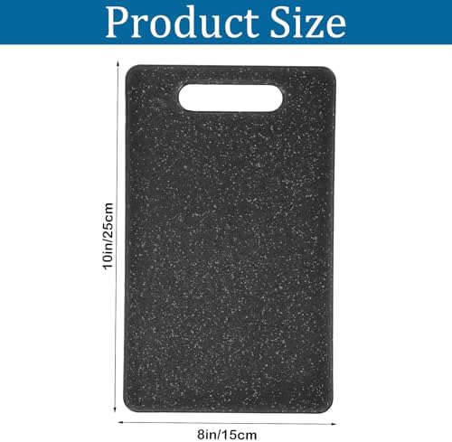 cobee 6 Pcs Small Cutting Board for Kitchen, 6" x 10", Plastic Cutting Boards Set with Easy Grip Handle Mini Cutting Board Mat Set, Dishwasher Safe, Cutting Mat Pad for Food Fruits Prep (Black)