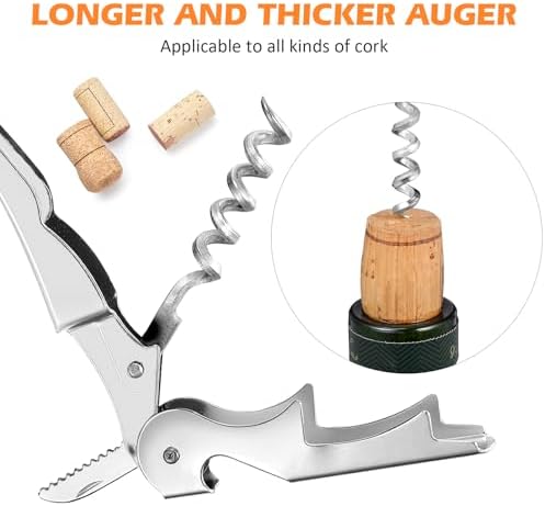 Honoson 40 Pcs Wine Opener Bulk Corkscrew Bottle Wine Key, Black, White