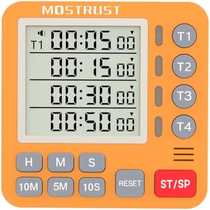 Digital Dual Kitchen Timer, Multiple Channels Countdown Timer