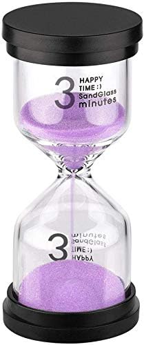 SuLiao Hourglass 3 Minute Sand Timer：Colorful Sand Clock, Small Reloj De Arena Three Minutos, Plastic Hour Glass Sandglass for Kids, Games, Classroom, Kitchen, Decor