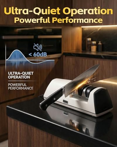 USELUCK Electric Knife Sharpener,High-Grit Diamond Sharpening System