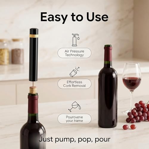 Wine Bottle Opener, Wine Opener 3pcs, Air Pressure Pump Bottle Opener, Portable Travel Pocket Design (3)