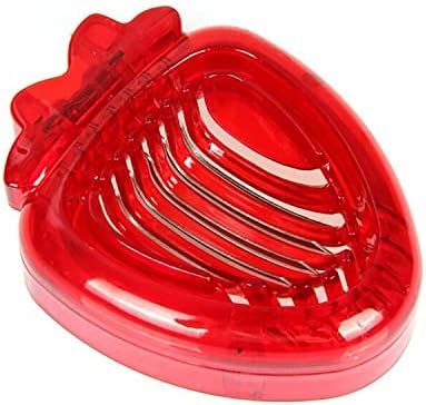Mayata 2pcs Strawberry Slicer Corer Stainless Steel Strawberry Huller Leaf Stem Remover Strawberry Cutter Blade Fruit Tools Kitchen Gadgets