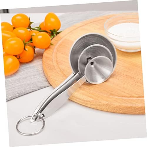Stainless Steel Funnel Set 3 Piece Mini Size for Kitchen Use