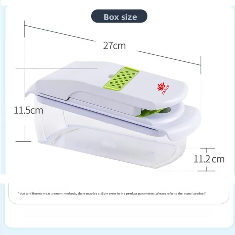 ZARIN 18-in-1 Vegetable Chopper with Container, Onion Chopper Dicer, Mandoline Slicer, Vegetable Cutter, Food Chopper, Cheese Grater & Veggie Dicer, Kitchen Gadget for Meal Prep, Fruits & Vegetables