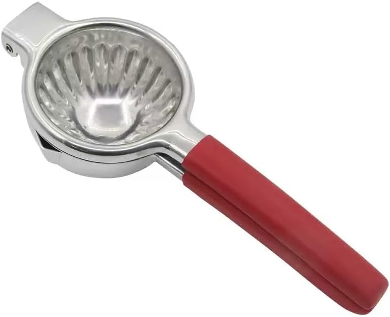 Stainless Steel Juicer - Metal Citrus Juice Press Lime Fruit Juice Press with Silicone Handle - Large Manual Juicer for Bar Kitchen Utensils Fruit Extractor