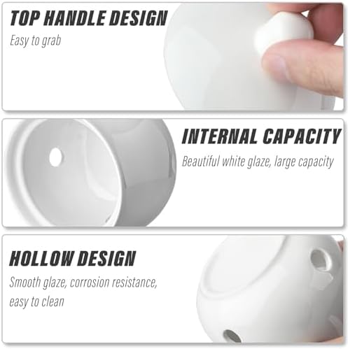 Ceramic Garlic Keeper with Lid, Garlic Keeper for Counter,Garlic Holder Storage Container, Garlic Saver for Kitchen