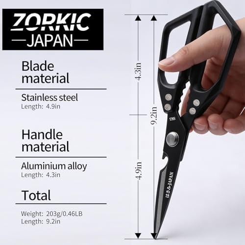 Kitchen Scissors for Food Seafood, BBQ Meat Scissor Heavy Duty, Heavy Duty Poultry Shears All Purpose Kitchen Shear for Food Japan, Cooking Scissors Cutting Bone Chicken Shears, Gift for Men Women