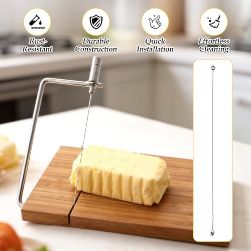 10-Pack Stainless Steel Cheese Slicer Replacement Wires, Cutting Wire for Cheese, Butter, and Chocolate Slicing Tools