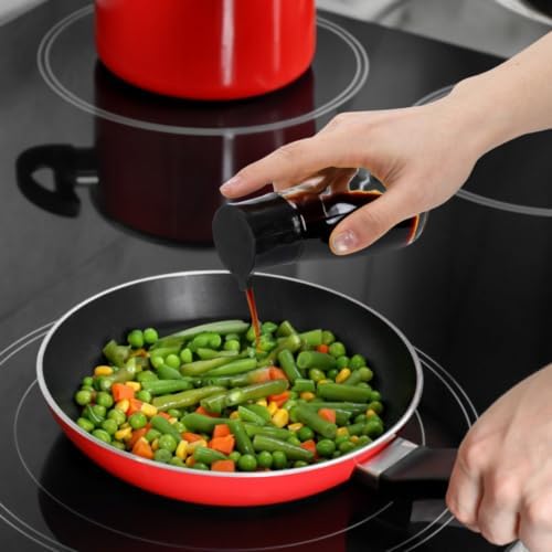 12 Pack Soy Sauce Dispenser Bottle, 6 OZ Glass Leakproof Olive Oil Cruet, Small Clear Vinegar Dispensing Bottle, Non Drip Cooking Oil Container for BBQ Seasoning Kitchen Frying Picnic