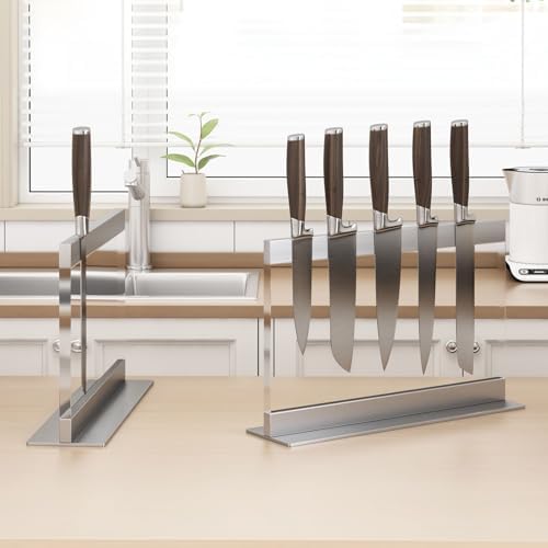 THMINS Acrylic Magnetic Knife Holder, Transparent Magnetic Knife Block