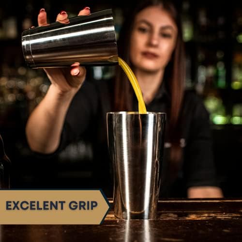 BARIANTTE Weighted Boston Cocktail Shaker - Large 28oz & 18oz, Professional Bartender Shaker Set